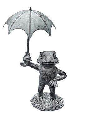 Frog Umbrella Spit Statue Ornament Funny Resin Interior And