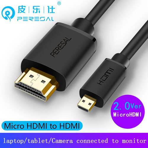PERESAL Micro HDMI cable 4K/60Hz 3D Effect for sony A7R3 A