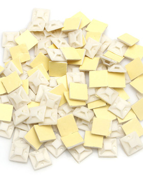 2020 New 100PCS 20 * 20mm Nylon Self Adhesive Cable Zip Tie