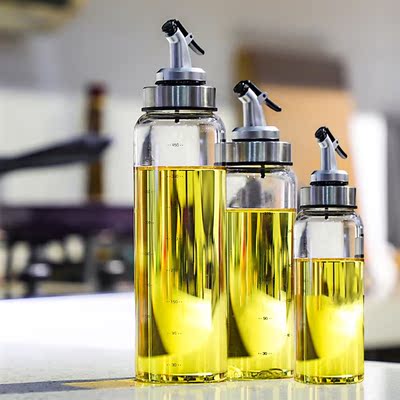 180/300/500ML Transparent Glass Olive Oil Bottle Leakproof K