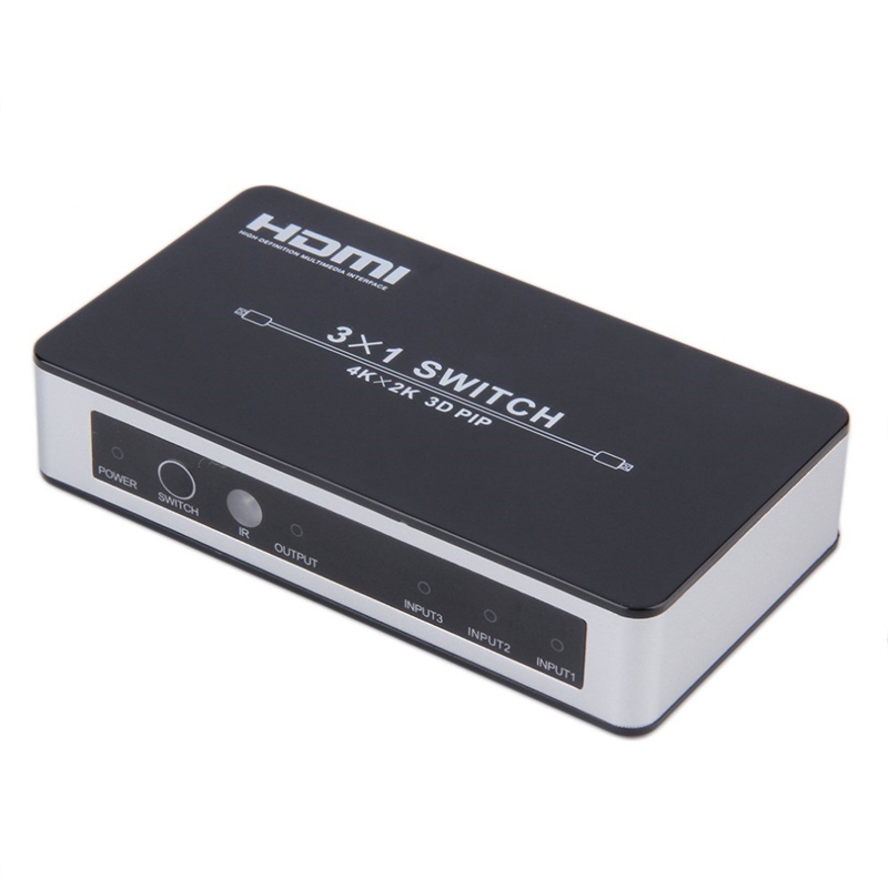 New Mini HDMI Switch 3x1 Switcher Converter Adapter 4 Ports