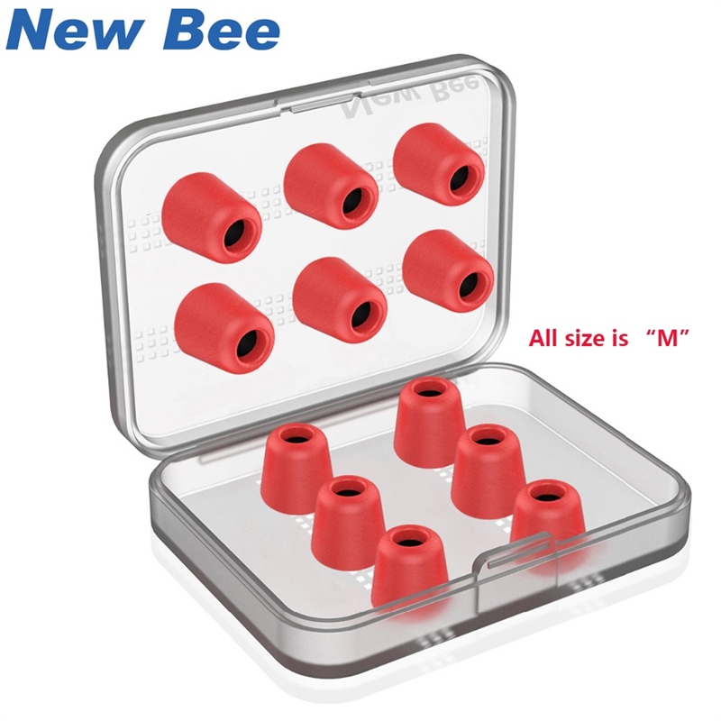 New Bee 6 Pairs Replacement Earphone Tips Noise Isolation R