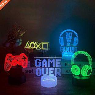 3d Illusion P4P Game Pad Led Night Light for Kids Child Bedr