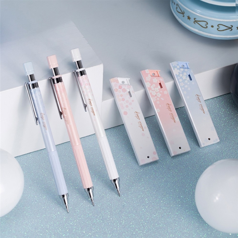 6pcs/set Cherry Blossom Mechanical Pencil 0.5 Cute Pencil R