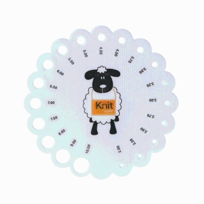 New Round Knitting Knit Needle Sizer Gauge Ruler Measure Too