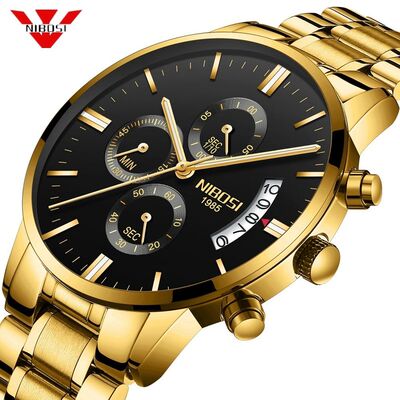 NIBOSI Men Watch Chronograph Sport Mens Watches Top Brand Lu