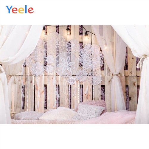 Yeele Wood Board Bed Curtain Home Backdrop Newborn Baby Sho