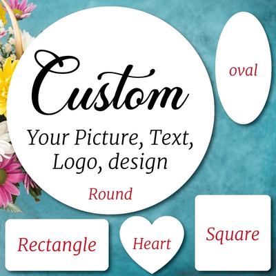 100 pcs, Personalised, Custom Stickers, Favors Boxes Labels
