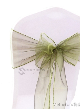 Free Ship Organza Wedding Chair Knot Decoration Chair Sashes