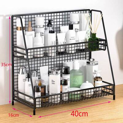 化妆间收纳盒桌面置物架梳妆台收纳架子书桌 Storge rack Shelf