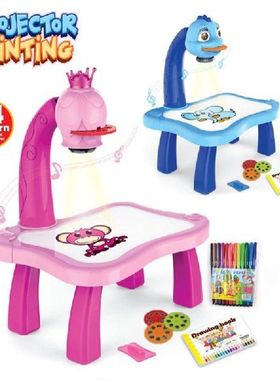 Mainan Papan Gambar Anak-anak Mini Meja Anak-anak Proyeksi