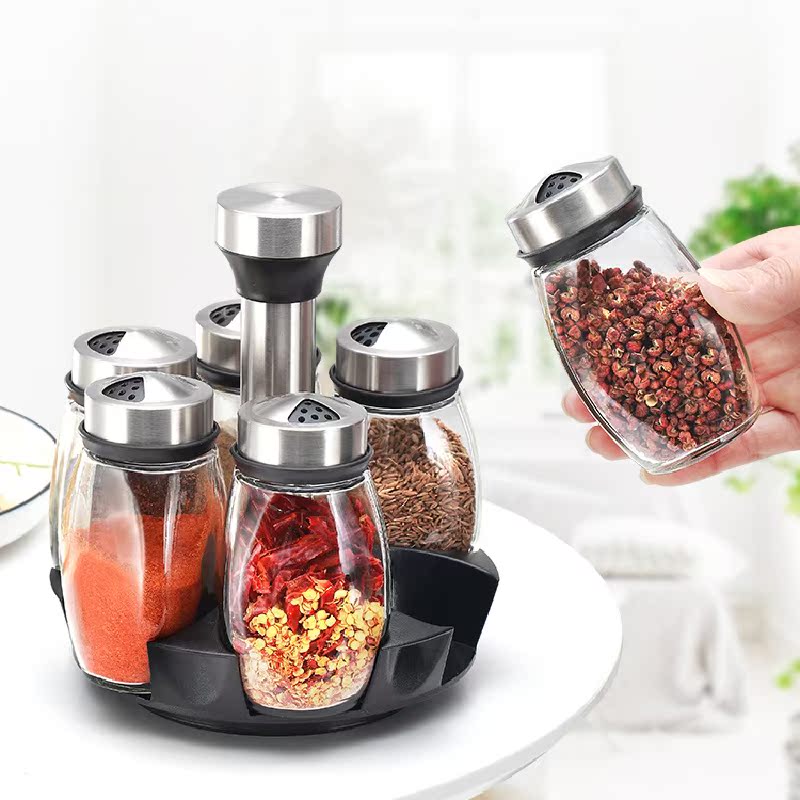 Kitchen Rotating Spice Seasoning Storage Rack Stand Holder 6