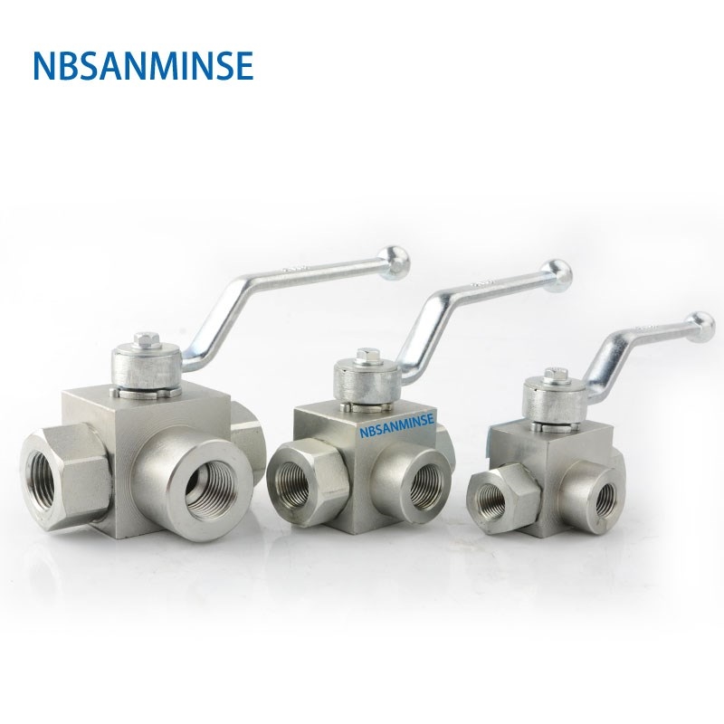 Hydraulic High Pressure Ball Valve KHB 3 Way Valve Male Thre