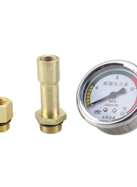 F1CD High Pressure Gauge with 14mm Outer Thread Metal Pressu