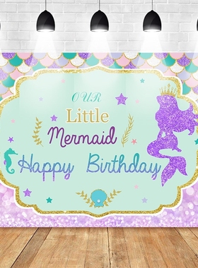 Mehofoto Little Mermaid Photo Background Birthday Party Bac