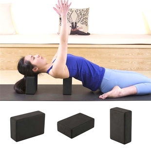 1 Piece Black Yoga Block Foam Brick Indoor Yoga Blocks Stret