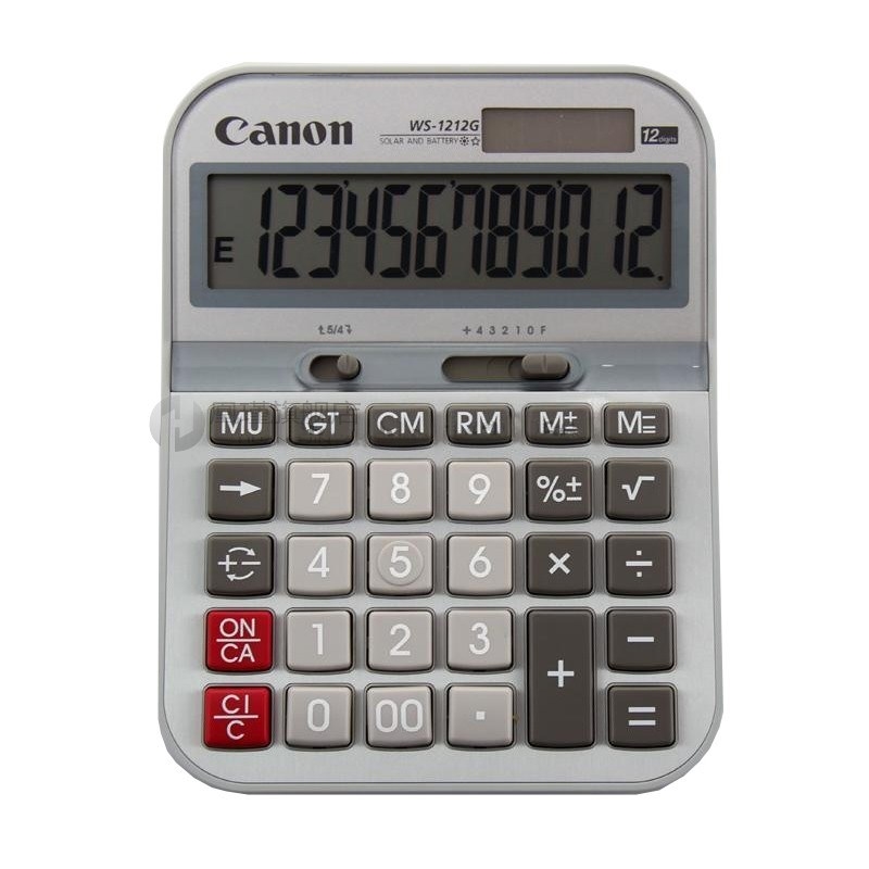 1 Piece Canon WS-1212G Financial Business Office Calculator