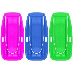 Snow Sled Large Downhill Toboggan Sledge Pull Rope Luge