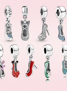 Real 925 sterling silver charm Tinker Bell Princess shoes Da