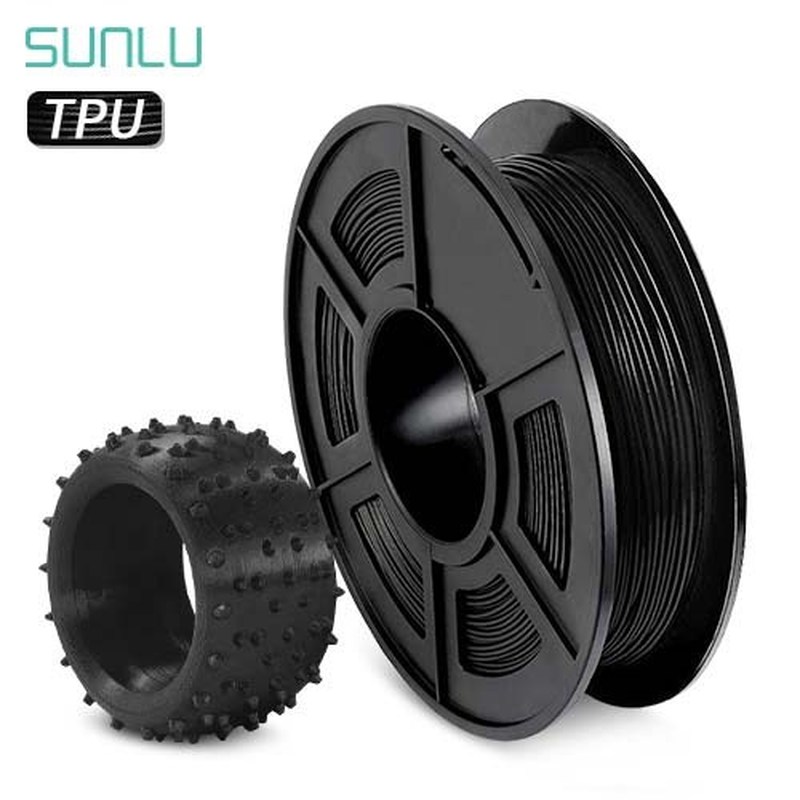 SUNLU TPU Filament 3D Printer Filament Flexible Black 1.75m