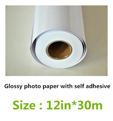 12in Sticker high glossy 150g photo Paper rolls, roll print