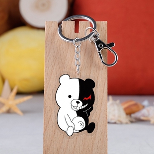 Danganronpa Keychain Trigger Happy Havoc Monokuma Double si