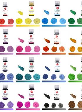 16 Colors Food Coloring Set Vibrant Liquid Food Colors Frost