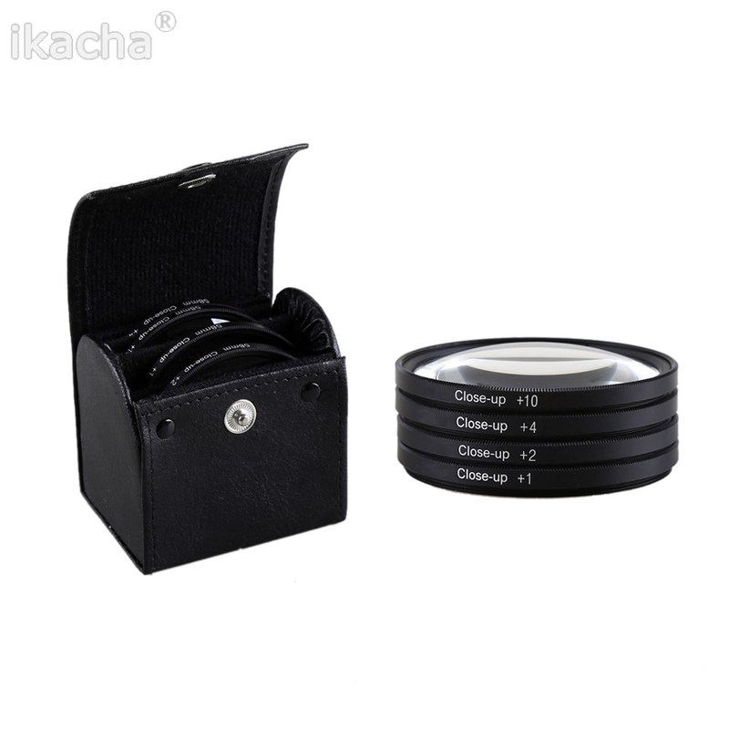 Macro Close p Lens Filter +1+2+4+10 Filter Kit 49mm 52mm 55m