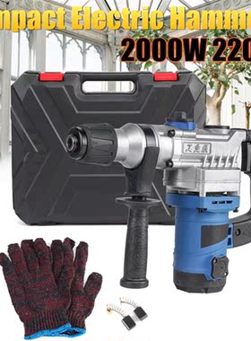 2000W Heavy Cordless Rotary Impact Hammer Electric Hammer Dr