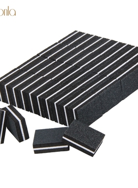 50pcs/lot Black Double Sided Sanding Sandpaper Nail Files M