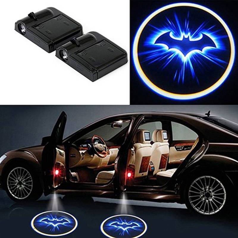 1 PC Wireless Car Light Bat Logo Door Decor Shadow LED Welco