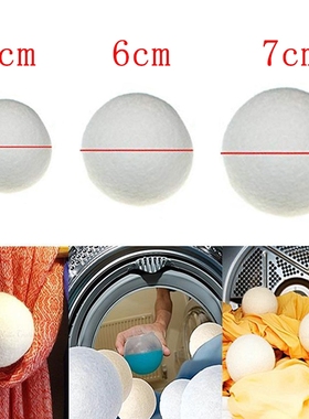 6Pcs  Wool Dryer Balls Reusable Softener Laundry Ball Home