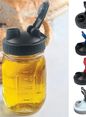 1pcs Mason Jar Lids Cover Drinking Bottle Lid With Pour Hol