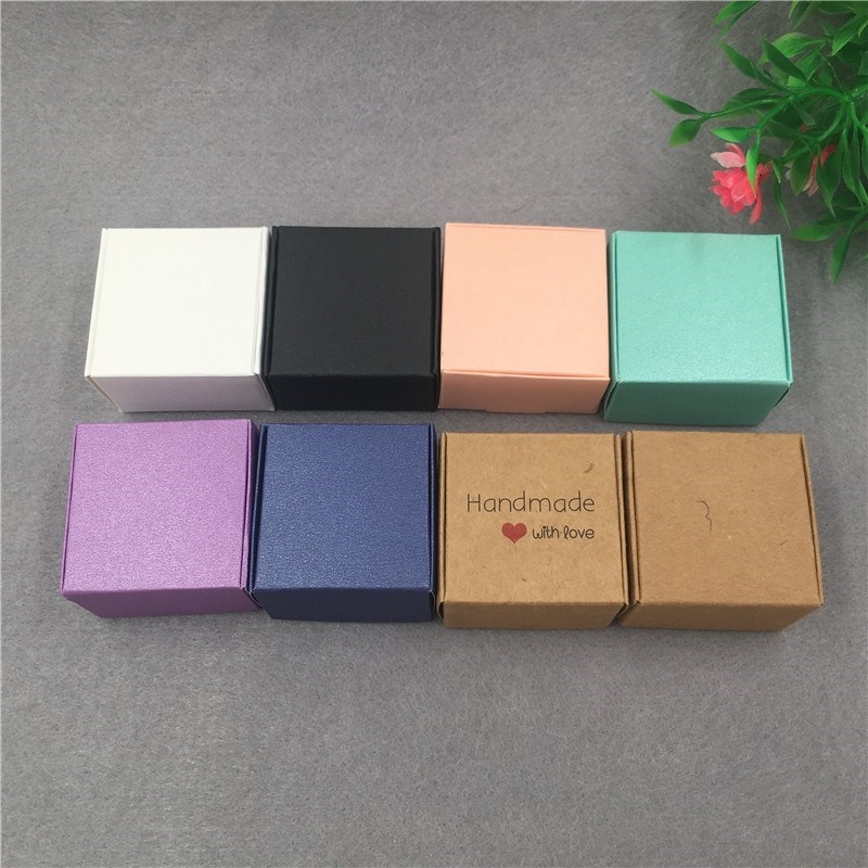 24Pcs/Lot Paper Box Colorful Cardboard Small Size DIY Cake C