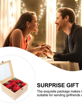 1 Box Soap Flower Square Gift Beautiful Soap Rose Gift Box