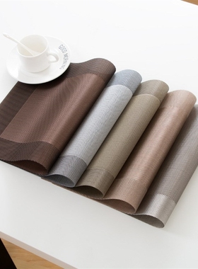 Non-Slip Placemat Waterproof Printed Dining Table Mat PP Pla