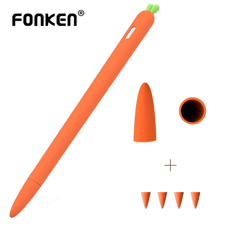 Fonken For Apple Pencil 1 2 Case Cute Carrot Silicone Penci
