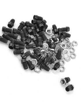 Metal Nut LED Mounting Holder Panel w 3mm 50 Pieces Black