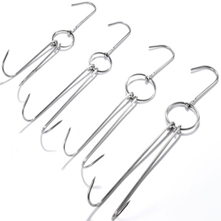 Stainless Steel Beef Meat clasps duck goose Turkey Hooks Roa