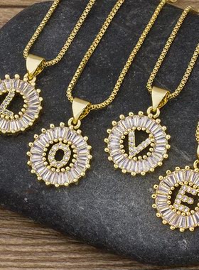 Hot Sale Women Girls Initial Letter Necklace 26 Letters Char