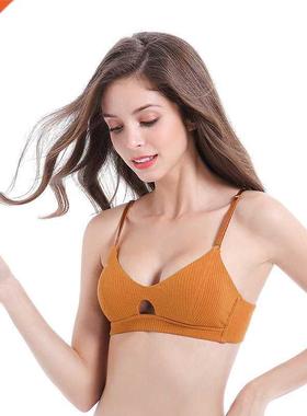 DeRuiLaDy Sexy Hollow Bra Thin strap Push Up Bras Wire Free