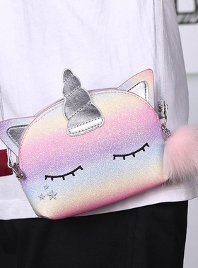 Rainbow Sequin Shoulder Bag Unicorn Crossbody Bags for Wome