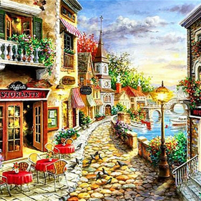 Huacan Diamond Painting Scenic 5D Diamonds Mosaic Seaside Pi