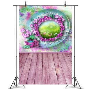 Easter Wood Board Backdrop Flower Scene Newborn Baby Shower
