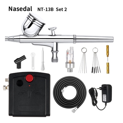 Nasedal Dual-Action Airbrush Compressor Kit Air Brush Paint
