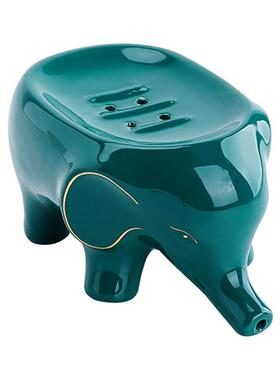 1PC Little Elephant Soap Box Portable Ceramic Soap Dishes Ha