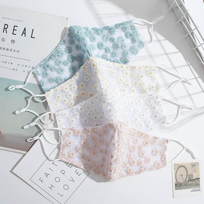 Scarf Flag Lace Cosplay Adult Fashion Daisy Printed Designe