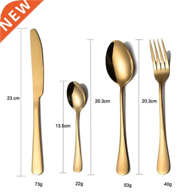 Gold Cutlery Set Forks Knives Spoons Stainless Steel Cutlery