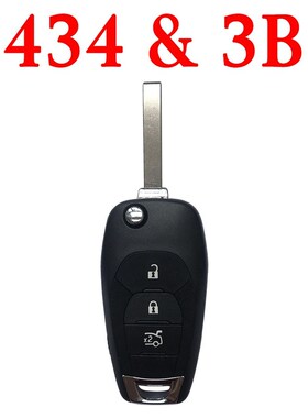 3 Buttons 434 MHz Flip Remote Key for Chevrolet Cruz 2016