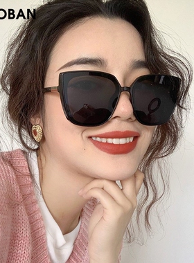 HOOBAN Brand Designer Cateye Women Sunglasses 2020 Retro Ov
